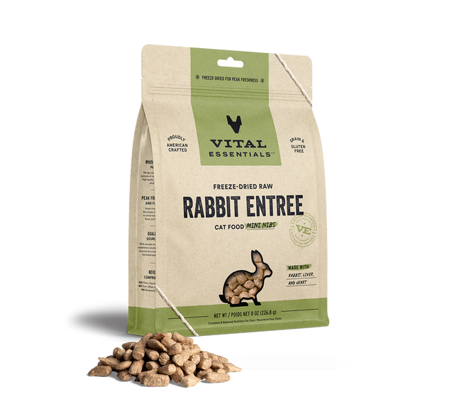 Freeze-Dried Rabbit Entree Cat Food Mini Nibs