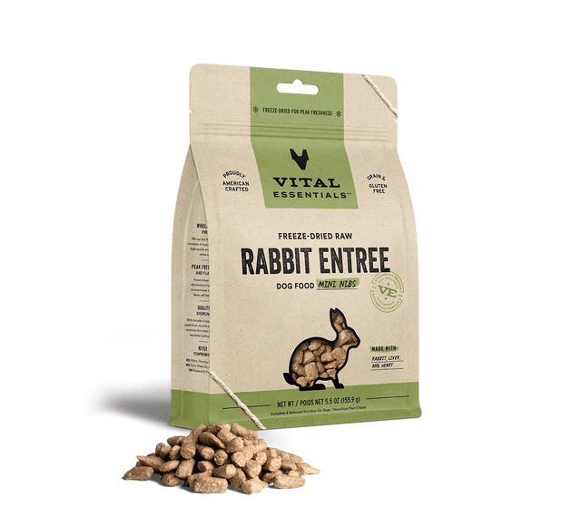 Freeze-Dried Rabbit Entree Dog Food Mini Nibs