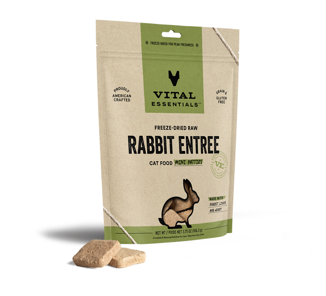 Freeze-Dried Rabbit Entree Cat Food Mini Patties