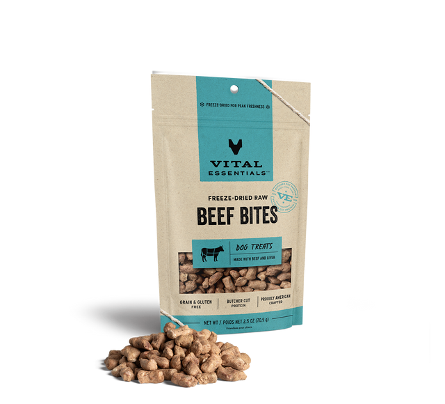 Freeze-Dried Beef Bites Dog Treats