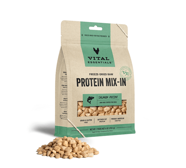 Freeze-Dried Protein Mix-In Salmon Recipe Mini Nibs Topper for Dogs