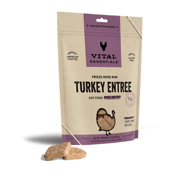 Freeze-Dried Turkey Entree Cat Food Mini Patties
